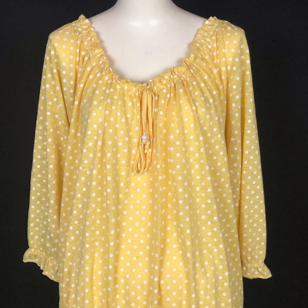 Lena Yellow Polka Dot Blouse